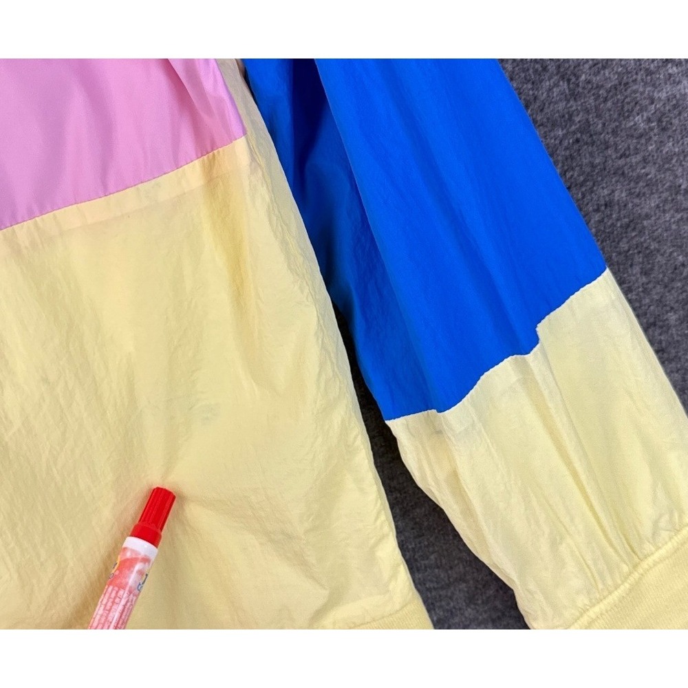 Pink Dolphin Colorblock Windbreaker Blue Pink Yellow Rare Ghost Zip Mens Size S - Picture 5 of 16